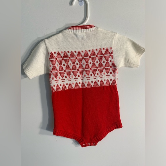 Vintage Christmas knit sweater onesie/ top - Picture 5 of 5